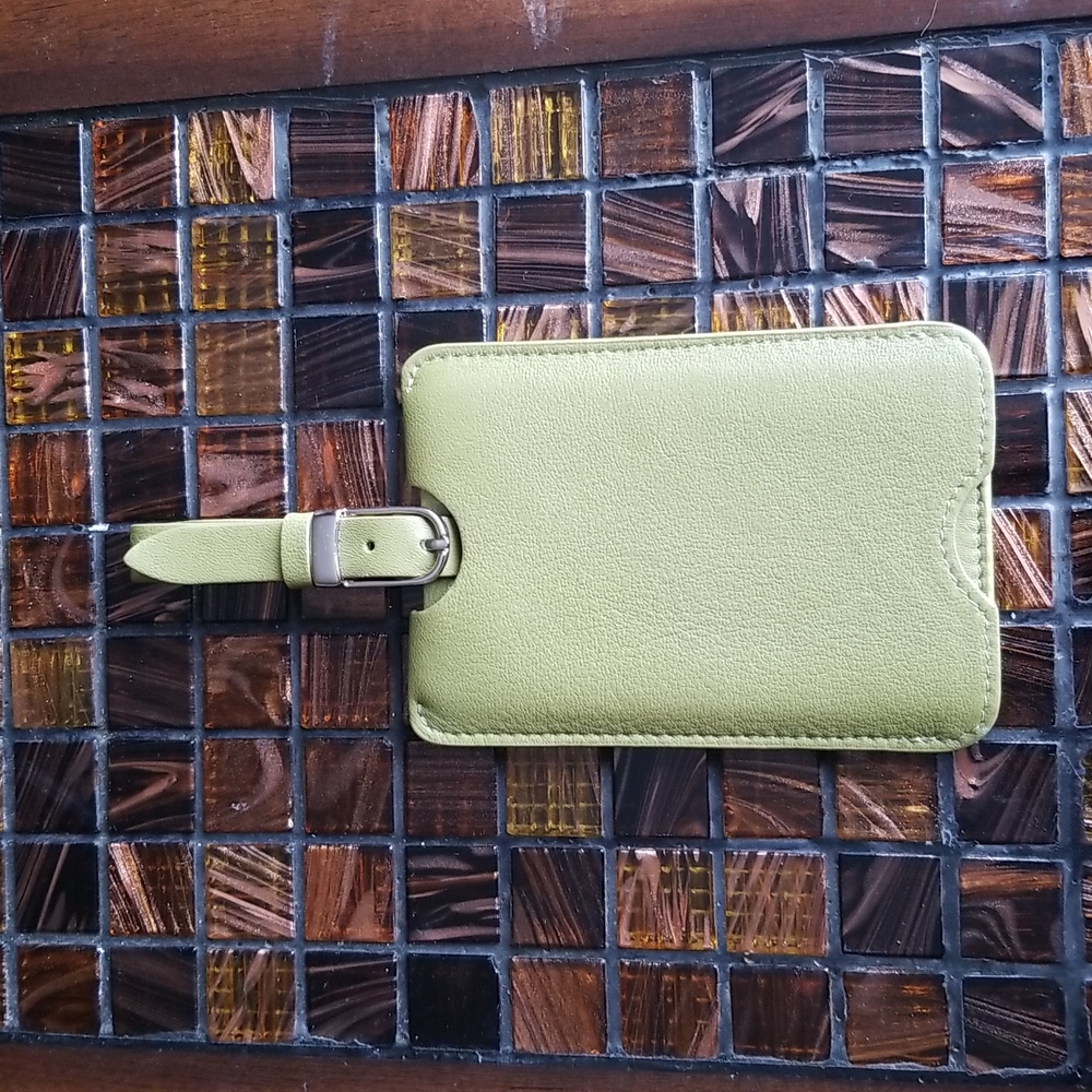 Leatherology deluxe leather luggage tag